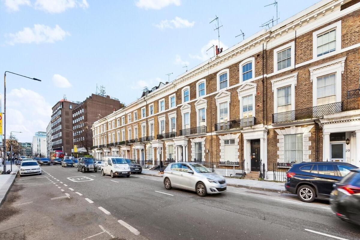 Balcony Blue Theme 1 Bedroom Central London Luxury Flat Near Hyde Park! Accommodates Up To 6! Double Sofa Bed And Next To Station! Exterior foto